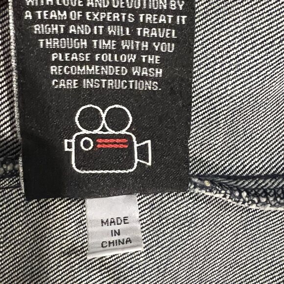 Grindhouse Denim Jacket Mens L Distressed Graffiti Paint Splatter Skull Street - Picture 8 of 12